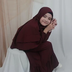 Gamis Anak Ungu Niqab Dropship