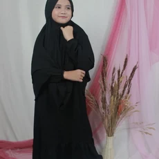 Gamis Anak Katun Polos SMP 6 Tahun