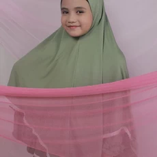 Gamis Anak Kotak Kombinasi Polos Murah Promo