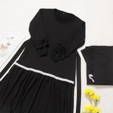 Gamis Polos Anak Perempuan One Set Terbaru