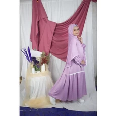 Jual Baju Muslim Anak Perempuan Lucu One Set 12 Tahun