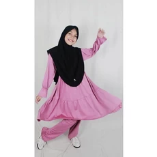 Gamis Syari Anak Polos TPA 5 Tahun