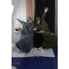 Gamis Anak Bahan Moscrepe Niqab Remaja