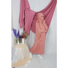 Gamis Anak Warna Pink Ngaji Anak Tanggung
