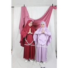 Gamis Anak Warna Pink SMP 9 Tahun