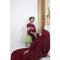 Baju Gamis Anak Perempuan Warna Putih Syari 12 Tahun