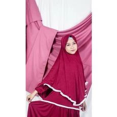 Baju Muslim Anak Bercadar Cadar Tanggung
