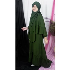 Gamis Anak Ungu One Set Dropship