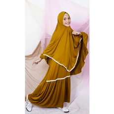 Baju Gamis Anak Polos Niqab 13 Tahun