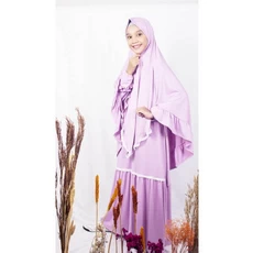 Gamis Katun Anak Perempuan One Set Anak Tanggung