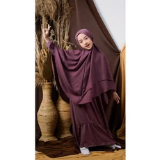 Dress Muslim Anak Perempuan SetCel Anak Tanggung