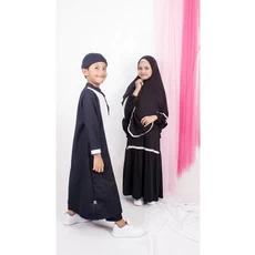 Gamis Anak Hitam Pesantren 6 Tahun