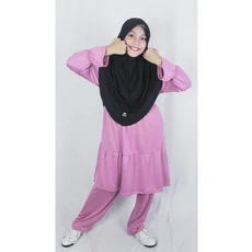 Baju Gamis Couple Ibu Dan Anak Pesantren 10 Tahun