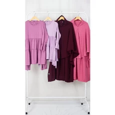 Gamis Anak Hitam Putih SMP Reseller