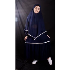 Gamis Jeans Anak Perempuan SetCel 8 Tahun