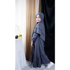 Gamis Anak Bahan Moscrepe Syari Gratis Ongkir