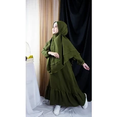 Gamis Couple Anak Dan Ibu Niqab Tanggung