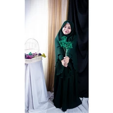 Busana Muslim Anak Warna Putih Polos 11 Tahun