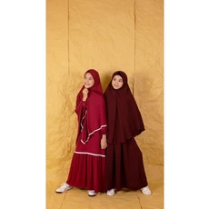 Gamis Putih Polos Anak Niqab 10 Tahun