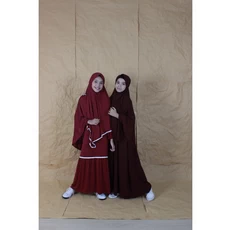 Gamis Couple Ibu Dan Anak Niqab Anak Tanggung