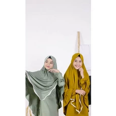 Baju Gamis Putih Anak Perempuan Niqab 13 Tahun