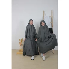 Gamis Putih Couple Ibu Anak Ngaji Gratis Ongkir