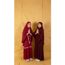 Dress Muslim Anak Perempuan One Set 6 Tahun