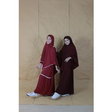 Gamis Anak Putih Polos Cadar Remaja