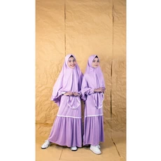 Gamis Couple Ibu Dan Anak Polos SetCel 5 Tahun