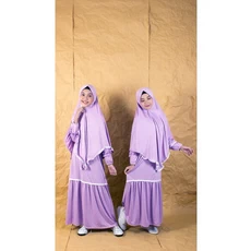 Baju Gamis Anak Warna Biru Syari 13 Tahun