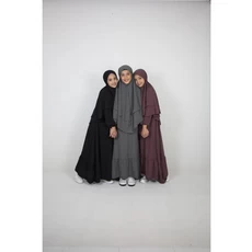 Gamis Anak Bahan Moscrepe Niqab 9 Tahun