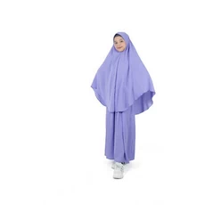 Gamis Putih Polos Anak Niqab 8 Tahun