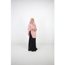 Gamis Anak Putih Kombinasi Modern 11 Tahun