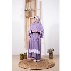 Gamis Anak Warna Hijau Botol SD Dropship