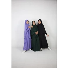 Gamis Anak Kombinasi Polos One Set Remaja