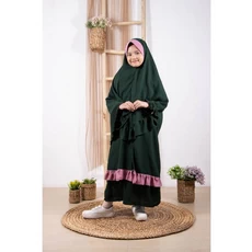 Gamis Anak Warna Pink SD 12 Tahun