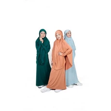 Baju Muslim Couple Ibu Dan Anak Perempuan Polos 9 Tahun