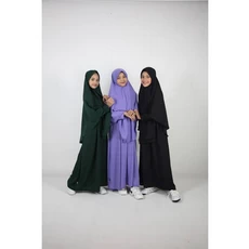 Gamis Katun Anak Perempuan TPA Gratis Ongkir