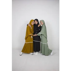 Baju Gamis Putih Anak Lebaran 8 Tahun