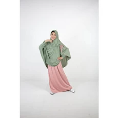 Gamis Anak Putih Niqab 6 Tahun