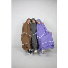 Gamis Kombinasi Anak Perempuan Modern Dropship