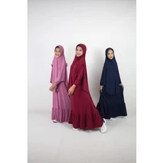 Gamis Anak Alwa Hijab Lebaran 6 Tahun