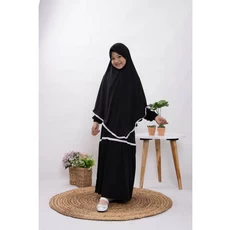 Gamis Levis Anak Perempuan Hitam Niqab ABG