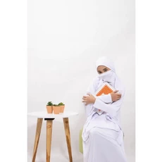 Gamis Susun Anak Putih TPQ Umur 11 Tahun