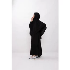 Gamis Anak Polos Warna Hitam Dropship