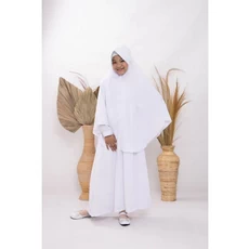 Gamis Anak Warna Navy Putih TPA Grosir