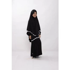 Gamis Anak Warna Navy Hitam Syari Anak Tanggung