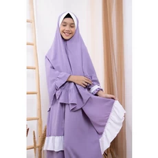 Gamis Hitam Anak Perempuan Warna Putih Umur 7 Tahun