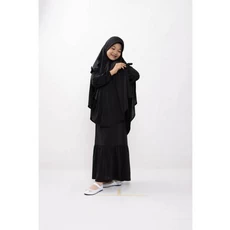 Gamis Jeans Anak Perempuan Hitam Umur 9 Tahun