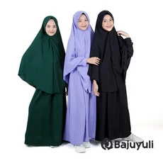 Gamis Anak Bahan Moscrepe Cadar Umur 9 Tahun